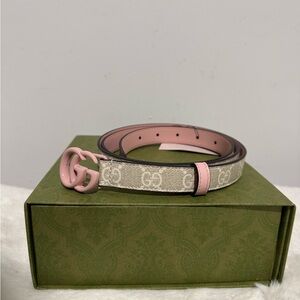 Gucci Women's Belt in Pink and Cream
